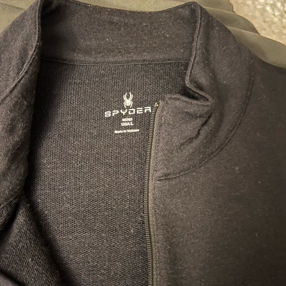 Black Spyder quarter-zip dri-fit size large - Picture 2 of 3